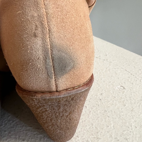 COLE HAAN WOMEN'S AIR MICHELLE KNEE-HIGH Y2K Wedge CIDER SUEDE BOOTS SIZE 9B - Picture 4 of 11